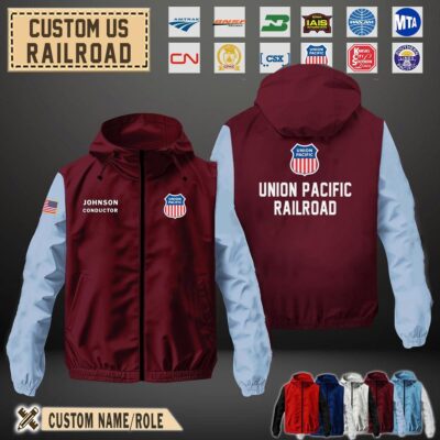 Custom US Railroad Windbreaker Jackets 1 1