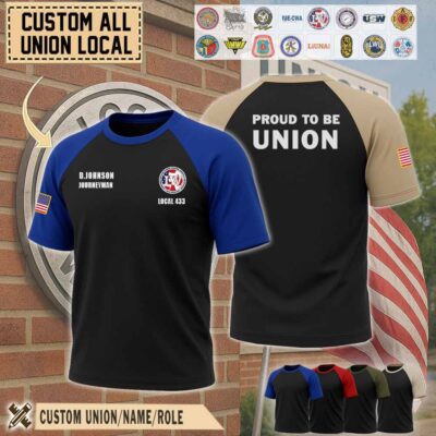 Custom US Union Local Raglan Tshirt 1