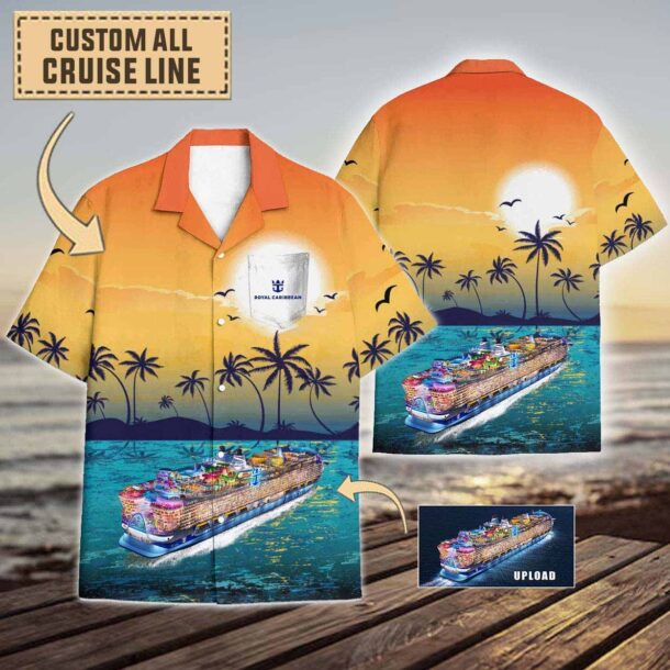 Icon of the Seas Cruise Line Sunset Hawaiian Shirt