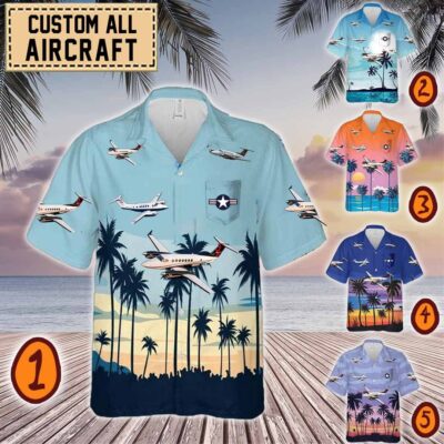 beechcraft king air 350pocket hawaiian shirt gdr68