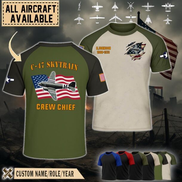 c 47 skytrain c47raglan tshirt2 yebmc