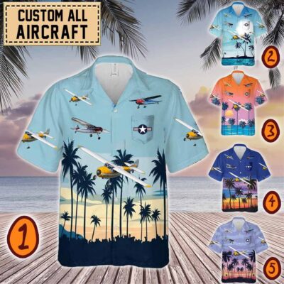 cessna 195pocket hawaiian shirt t42n8