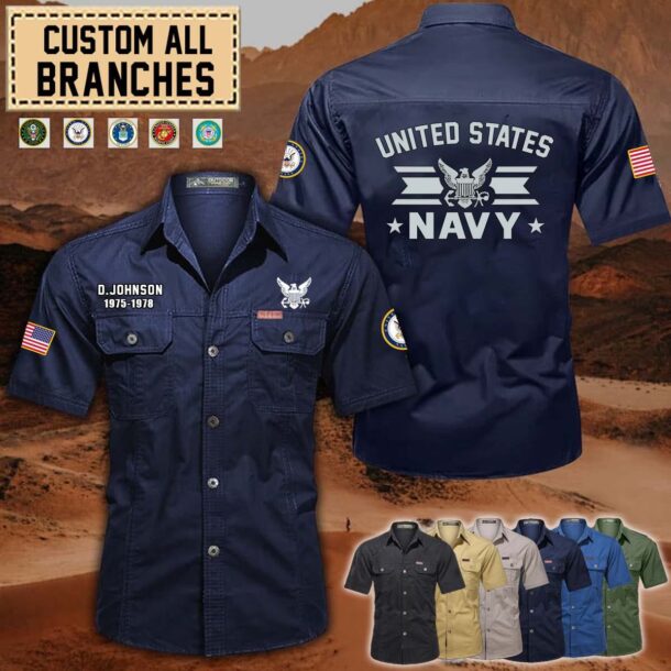 custom all branches military cargo cotton shirt 3 kww9o
