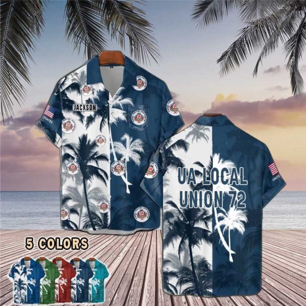 custom union localpocket hawaiian shirt kn234