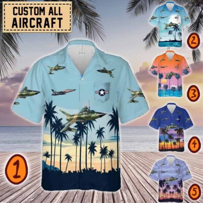f 105 thunderchief f105pocket hawaiian shirt ekzfm