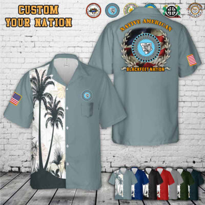 custom all native americanflag pocket hawaiian shirt 3 4yjoj