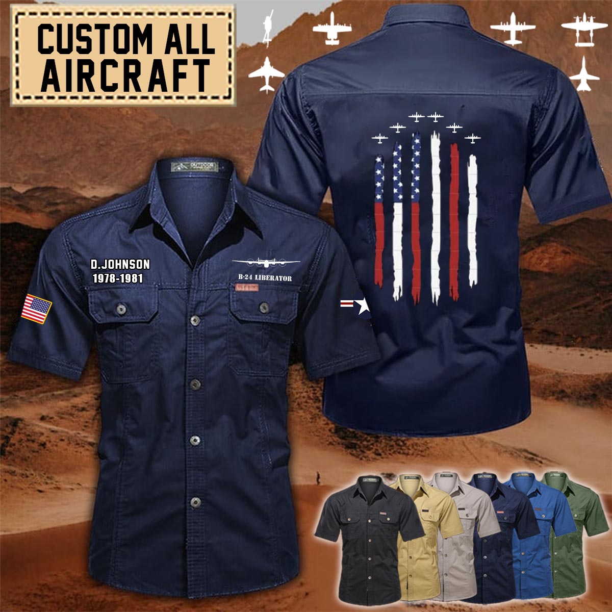 b 24 liberator b24aircraft cotton cargo shirts 11 b804d