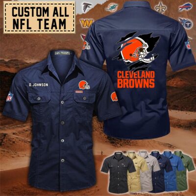 cleveland brownscotton cargo shirts1 2scqx