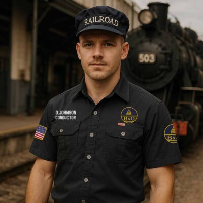 custom baltimore ohio railroadcotton cargo shirts2 h4ajd