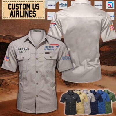 custom british airlinescotton cargo shirts1 wewcm