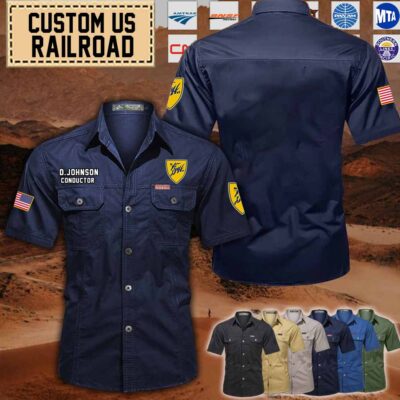 custom delaware hudson railwaycotton cargo shirts1 lrdgs