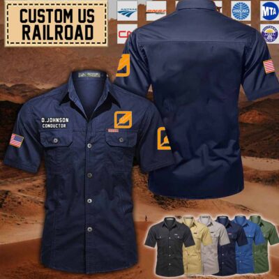 custom western pacific railroadcotton cargo shirts1 qnocf