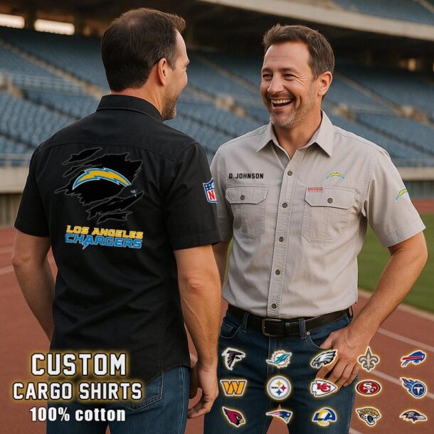 los angeles chargerscotton cargo shirts2 6s3uh