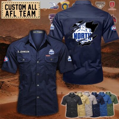 north melbourne kangarooscotton cargo shirts1 qnj6p