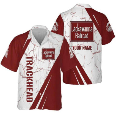 personalized delaware lackawanna and western railroad hawaiian shirt 3cdo7