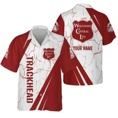 personalized wisconsin central ltd railroad hawaiian shirt amd47