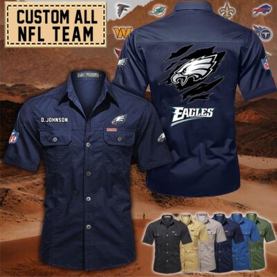 philadelphia eaglescotton cargo shirts1 xm1bi