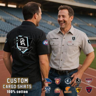 port adelaide powercotton cargo shirts2 1ct7w