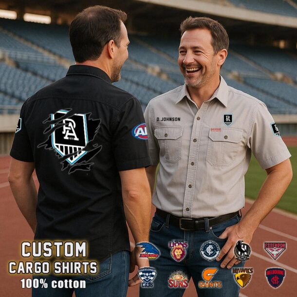 port adelaide powercotton cargo shirts2 1ct7w