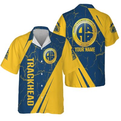 railspirit personalized alaska railroad hawaiian shirt crackle texture style shirt for trackheads 1 nyx3a