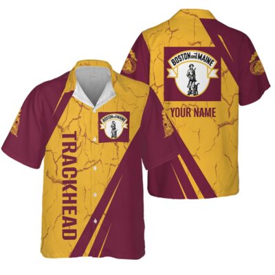 railspirit personalized boston and maine railroad hawaiian shirt crackle texture style shirt for trackheads 1 a19u0