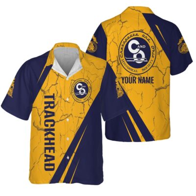 railspirit personalized chesapeake and ohio railway hawaiian shirt crackle texture style co shirt for trackheads 1 jnmul