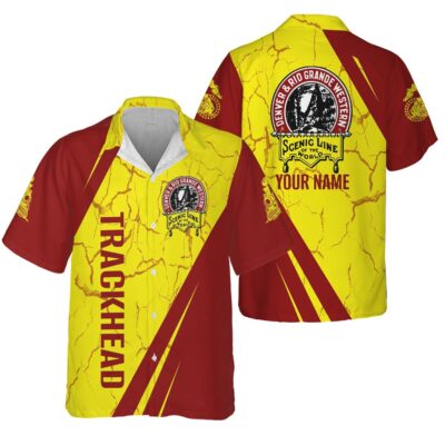 railspirit personalized denver and rio grande western railroad hawaiian shirt crackle texture style shirt for trackheads 1 yc9jk