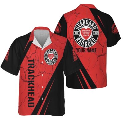 railspirit personalized seaboard air line railroad hawaiian shirt crackle texture style shirt for trackheads 1 0sl3y