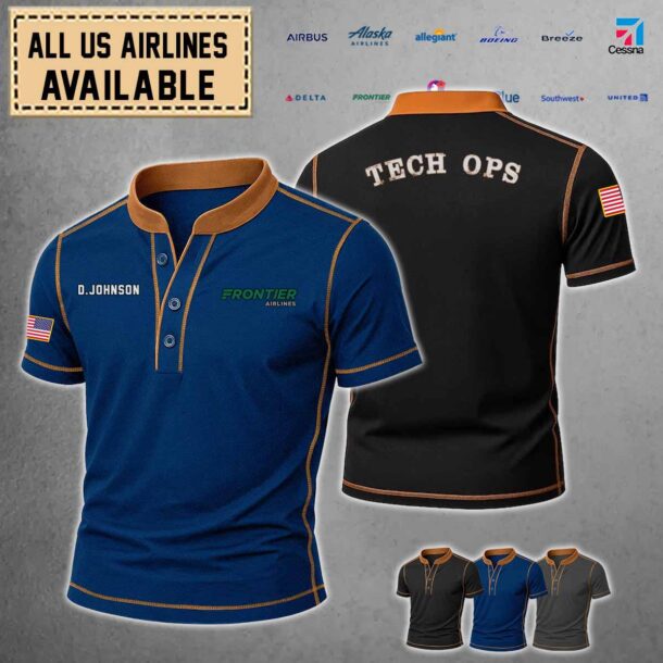 Custom US Airlines Patchwork Tshirt 3 min