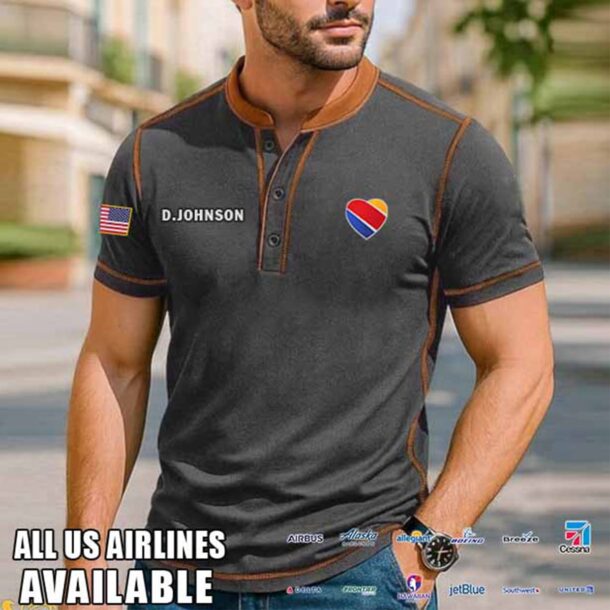 Custom US Airlines Patchwork Tshirt 4