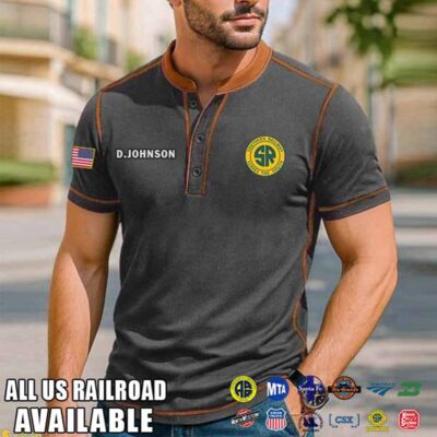 Custom US Railroad Patchwork TShirt 3