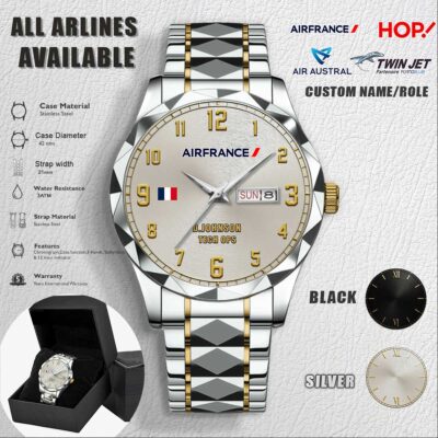 Cusotm FR Airlines Stainless Steel Watch