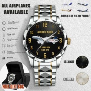 Custom Airplanes Stainless Steel Watch 1