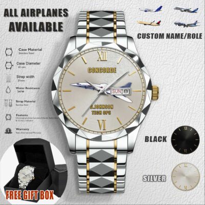 Custom Airplanes Stainless Steel Watch 6 Jpg