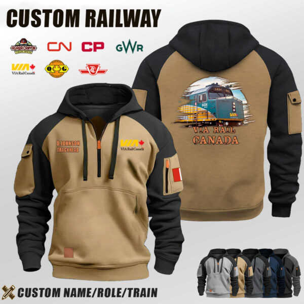 Custom CA Railway Halfzip Hoodie 2 1