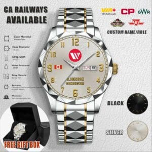 Custom CA Railways Stainless Steel Watch 6 Jpg