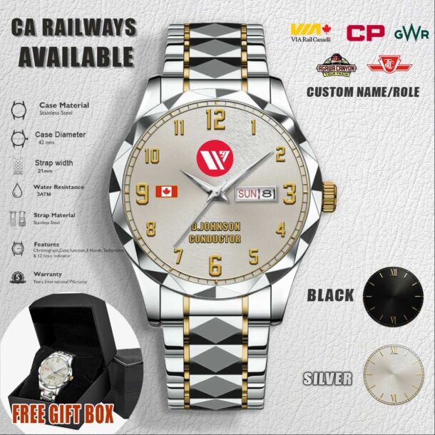 Custom CA Railways Stainless Steel Watch 6 Jpg