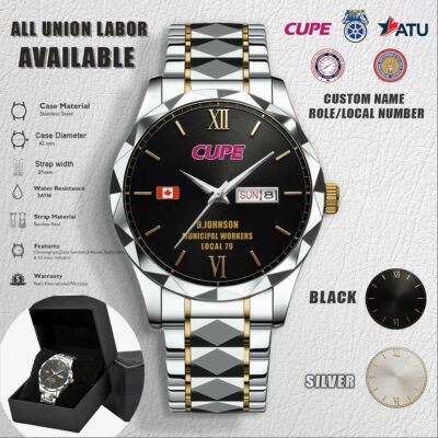 Custom CA Union Labor Stainless Steel Watch 1