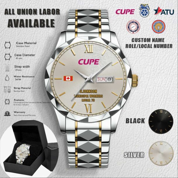 Custom CA Union Labor Stainless Steel Watch 4 Jpg