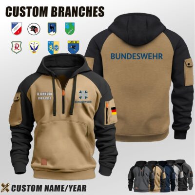 Custom DE Branches Halfzip Hoodie 2 1