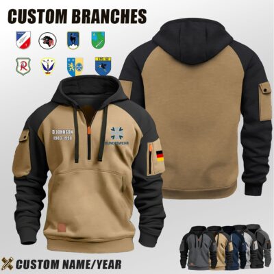 Custom DE Branches Halfzip Hoodie 2