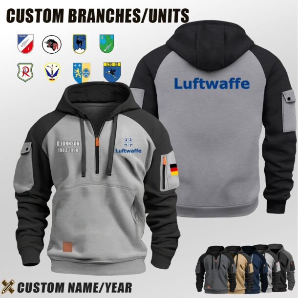 Custom DE Branches Halfzip Hoodie 3 Jpg 1