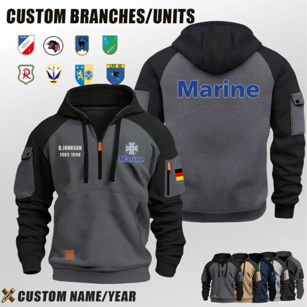 Custom DE Branches Halfzip Hoodie 4 Jpg 1