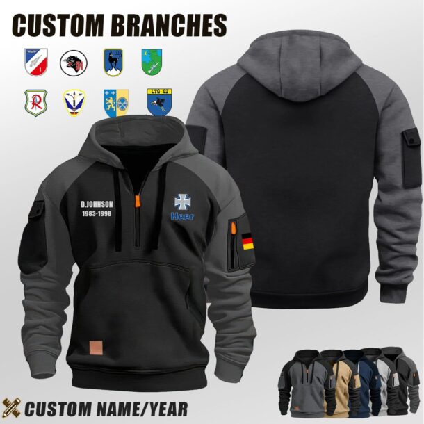 Custom DE Branches Halfzip Hoodie