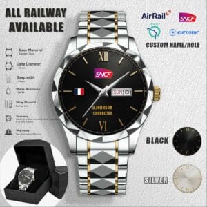 Custom FR Railway Stainless Steel Watch 1