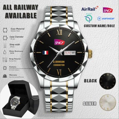 Custom FR Railway Stainless Steel Watch 1