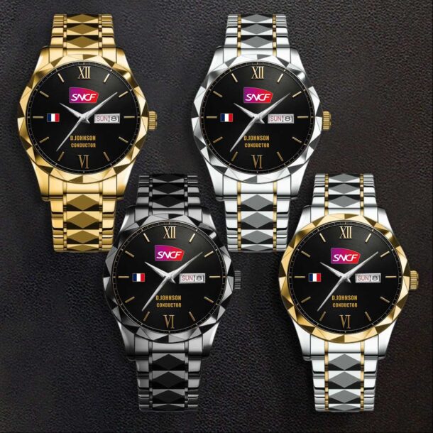 Custom FR Railway Stainless Steel Watch 3