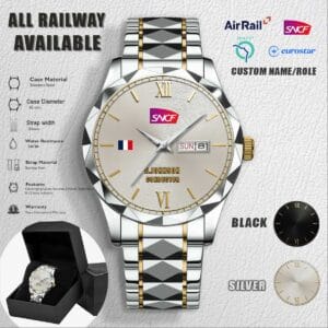 Custom FR Railway Stainless Steel Watch 4