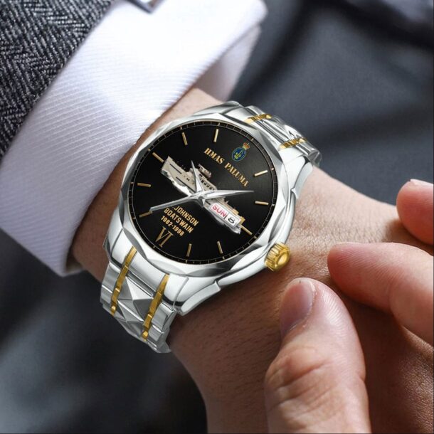 Custom HMAS Ships Stainless Steel Watch 2jpg