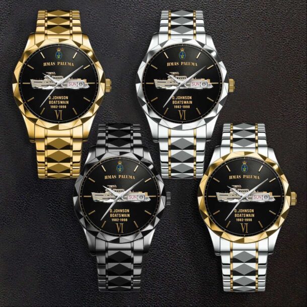 Custom HMAS Ships Stainless Steel Watch 3 Jpg